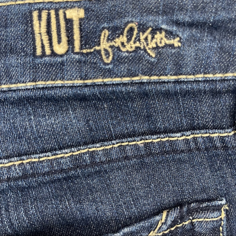 Kut From The Kloth Katy Boyfriend Jeans Dark Wash Mid Rise Blue Sz 4 - Picture 12 of 16